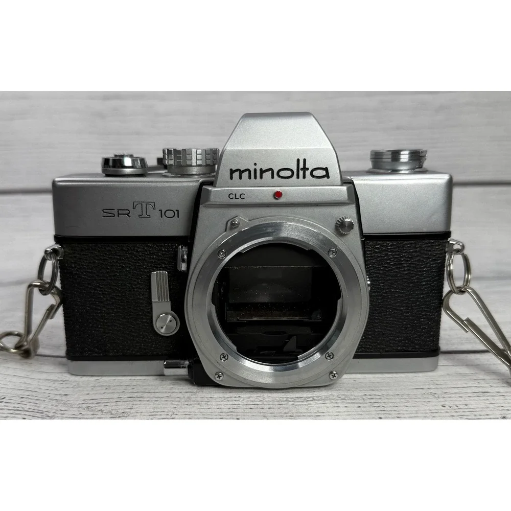 Minolta SRT 101‎ 35mm SLR Film Camera with MC Rokkor-PF 55mm f1.7 Lens Silver